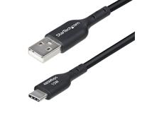StarTech.com USB-A to USB-C Charging Cable 2m - Charge & Sync, 3A, USB 2.0, TPE Jacket, Black