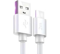 2m USB A to USB C Charger Cable 2M USB to USB C Fast Charging 3.1A Type C Charging Cable for iPhone 16/15 Pro, Samsung Galaxy S24/S23/S22, Huawei, Google Pixel, iPad, Switch, PS5, Android Tablet