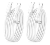 2M USB C Cable, 2Pack 60W iPhone 17 16 15 Charger Cable USB C to C Charger cable 2M Fast Charging cable Type C Phone Charger cable Wire Lead for iPhone 17 Air 16e 15 16 17 Pro Max/Plus, iPad, Samsung