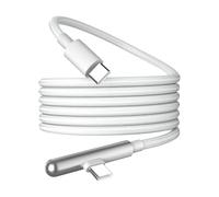2M USB C Cable Fast Charging 240W 100W,10FT Extra Long USB C to C Charger Cable Right Angle TypeC Data Cord Braided for iPhone 17 16 Pro Max Plus 15/iPad/MacBook Air/Galaxy S26 S25 Ultra S24 S23,White