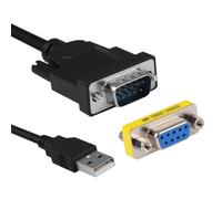 2M USB to RS232 Adapter with Pl2303 Chipset, USB Male to Rs232 Db9 Female Serial Cable 9 Pin Converter for Windows 10/8/7/Xp, Mac Os, Linux Gold-Plated Converter for Modem, Cnc, Pos, Barcode Scanner