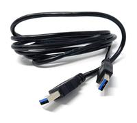 2m USB to USB 3.0 A Male to Male Lead 5 Gbit/s (625 MB/s), 10 Times Faster Than USB 2.0, SuperSpeed Data Transfer Cable 6.5ft Black