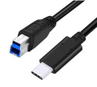2m USB Type C to USB B 3.0 Cable USB C Male to USB B Male High Speed 5 Gbps C to B Cable Cord Wire Lead Connector Plug & Play for Computer, Laptop, Printer, Scanner, Hard Drive, Fax, Photocopier