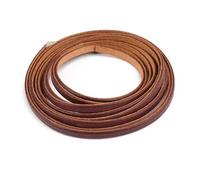 2m Vintage Genuine Leather Cord Strip Round/Flat Rope String DIY Bracelet Necklace Braided Craft Jewelry Making for Necklace Bracelet(Flat 5x1.5mm)