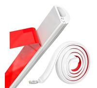 2M White Silicone Cable Trunking Self Adhesive Cable Tidy Hider for 1 Electric Cords Mini Wire Channel Cover for Wall Flexible Cables Covers Hider Conduit for Trunking Home & Office Trim (White, 2M)