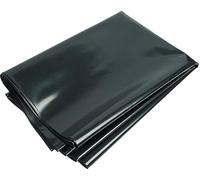 2m x 10m Black Plastic Polythene Sheeting - 100MU 0.25mm Thickness - Garden Grow Tunnel Polytunnel Cover - Weed Control - Damp Proof Membrane - Building Rubble Protection Waterproof Dust Sheet
