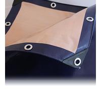 2M x 2.5M BLUE/BEIGE HEAVY WATERPROOF TARPAULIN SHEET TARP COVER WITH EYELETS