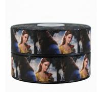 2m x 22mm Wide Beauty and The Beast Close Up for Personalised Birthday Cake Decoration Ribbon Decorating Ideas for Present Gift Wrap Bows or Wrapping Box Bags Cards Art Craft Toppers