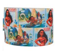 2m x 22mm Wide Blue and Green Moana & Maui Ribbon for Personalised Birthday Cake Decoration Ribbon Decorating Ideas for Present Gift Wrap Bows or Wrapping Box Bags Cards Art Craft Toppers