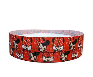 2m x 22mm Wide Cute Red Polka Dot Minnie Mouse Ribbon for Personalised Birthday Cake Decoration Ribbon Decorating Ideas for Present Gift Wrap Bows or Wrapping Bags Box Cards Art Craft Toppers