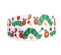 2m x 22mm Wide Hungry Caterpillar Fruit Book for Personalised Birthday Cake Decoration Ribbon & Decorating Ideas for Present Gift Wrap Bows Toppers or Wrapping Balloon Box Bags String Cards Art Craft