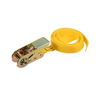 2m x 25mm Ratchet Tie Down Strap, Tie Down Straps Load up to 250kg, Yellow