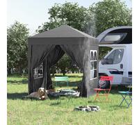 2m x 2m Garden Pop Up Gazebo Marquee Party Tent Wedding Awning Canopy New With free Carrying Case Black + Removable 2 Walls 2 Windows