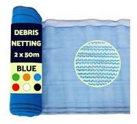 2m x 50m Garden Debris Scaffold Netting, High GSM/UV Protection Fence Windbreak Mesh Sheets (Blue)