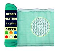 2m x 50m Garden Debris Scaffold Netting, High GSM/UV Protection Fence Windbreak Mesh Sheets (Green)