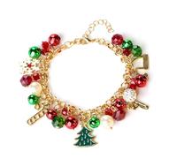 2ME Christmas Bracelet for Women - Shiny Women’s Link Jewelry with Festive Bells, Fashionable Christmas Bracelet in Gift Box, Sparkling Holiday Accessory for Her
