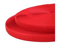 2Meter/4pcs Sew On Hook and Loop Colour 20mm Non-Adhesive Fabric Fastener Interlocking Tape Nylon Strips Sticky DIY Craft Supply for Sewing Crafts(Red 20mm)