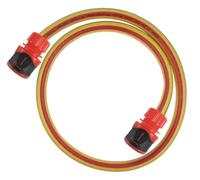 2meter Yellow Water Hose with Orange Hose Connector Set - Premium Food Grade Water Hose for Caravan, Motorhome and Boat. Standard Click-Lock Type Connectors