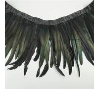 2meters Colorful Rooster Tail Feather Trims for Needlework and DIY Handicrafts Feathers Fringes for Clothes Carnival Accessories