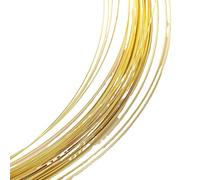 2Meters/Lot 0.4-1.2mm 14K/18K Gold Plated Brass Wire Beading Cord String for DIY Jewelry Making Accessories(Gold 2,1.0mm x 2Meter)