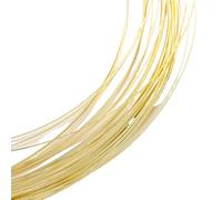 2Meters/Lot 0.4-1.2mm 14K/18K Gold Plated Brass Wire Beading Cord String for DIY Jewelry Making Accessories(Gold 1,0.6mm x 2Meter)