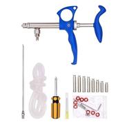 2ml Animal Continuous Syringe Veterinary Chicken Vaccine Injection Dosing Device 0.75ml/1ml/2ml Veterinary Metal Feeding Gun(0.75ml)