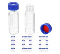 2ml Autosampler Vials, 400 Pack - HPLC/GC Lab Sample Vials with Screw Cap, PTFE & Silicone Septa, Graduated(100)