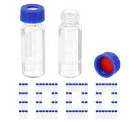 2ml Autosampler Vials, 400 Pack - HPLC/GC Lab Sample Vials with Screw Cap, PTFE & Silicone Septa, Graduated(1000)
