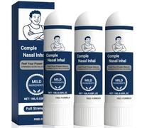 2ML MenStick Nasal Inh/aler Stick,Nat/ural Refreshing Nose Inh/aler for Men,Portable Inh/aler Nasal Stick,Lung Cleaning Nasal Spray for Body Care,Breathe Easy with Refreshing Nasal Inh/aler(3PCS)