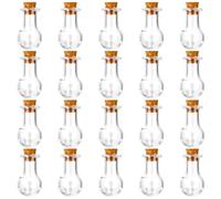 2ml Small Glass Jars, 20PCS Mini Glass Bottles with Lids Decorative Spell Jars Tiny Vials Cork Stoppers Transparent Bottles for Wedding Christmas Tree Decoration DIY Projects Art Crafts Party Favors