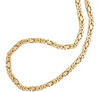 2mm 18K gold plated on solid sterling silver 925 Italian Byzantine, Birdcage, King's Braid link chain necklace bracelet anklet with lobster claw clasp - inch 16"/40cm