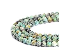 2MM 3MM 4MM 6MM 8MM 10MM 12MM Natural African Turquoise Beads for Jewelry Making by Ruilong (4MM)