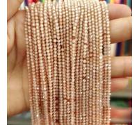 2mm 3mm Faceted Blue Zircon Beads Round Tiny for Jewelry Making DIY Bracelet Necklace Handmade-mix-2mm(About 180pcs)(Peach Color,2mm(About 180pcs))