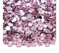 2mm-6mm Round Non Hotfix Glitter Bling Manicure Strass Silver Flatback Resin Rhinestones Glue On Beads Nailart Nail Gems DIY-lt pink-2mm 2500pcs