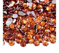 2mm-6mm Round Non Hotfix Glitter Bling Manicure Strass Silver Flatback Resin Rhinestones Glue On Beads Nailart Nail Gems Diy-orange-5mm 1500pcs
