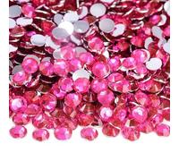 2mm-6mm Round Non Hotfix Glitter Bling Manicure Strass Silver Flatback Resin Rhinestones Glue On Beads Nailart Nail Gems DIY-lt rose-5mm 1500pcs