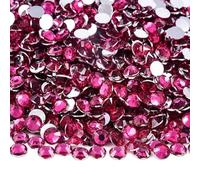 2mm-6mm Round Non Hotfix Glitter Bling Manicure Strass Silver Flatback Resin Rhinestones Glue On Beads Nailart Nail Gems DIY-dk rose-2mm 2500pcs