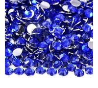 2mm-6mm Round Non Hotfix Glitter Bling Manicure Strass Silver Flatback Resin Rhinestones Glue On Beads Nailart Nail Gems Diy-Sapphire-6mm 500pcs