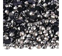 2mm-6mm Round Non Hotfix Glitter Bling Manicure Strass Silver Flatback Resin Rhinestones Glue On Beads Nailart Nail Gems Diy-hematite-6mm 500pcs
