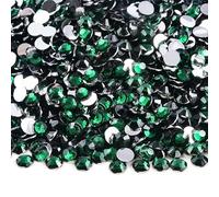 2mm-6mm Round Non Hotfix Glitter Bling Manicure Strass Silver Flatback Resin Rhinestones Glue On Beads Nailart Nail Gems Diy-Emerald-2mm 2500pcs
