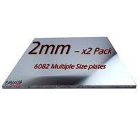 2mm Aluminium Sheet Plate - 300 x 100 x 2mm - 2Pk