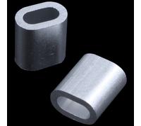 2mm Aluminum Double Hole Wire Rope Clamp Clip Sleeve 160 Pcs