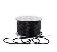2mm Black Satin Rattail Cord String for Jewelry Making Bracelet Necklaces Beading Thread Macrame Chinese Knot Craft -50metres
