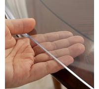 2mm Clear Plastic Tablecloth Round - Waterproof PVC Table Cover, Oil-Proof & Heat Resistant Soft Glass Table Protector(Diameter 80cm)