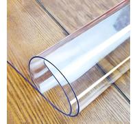 2mm Clear PVC Table Protector - Heavy-Duty -Tablecloth Cover, Waterproof & Wipeable Transparent Mat for Dining, Desk, Coffee Table - Heat Resistant, Custom Fit - Multi Sizes (100 x 320cm)