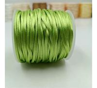 2mm Colorful Rattail Satin Cord Thread Chinese Knot Macrame Bracelet Braided String DIY Tassels Beading Thread 10-225meters-228 green-20meters X papercard