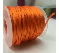 2mm Colorful Rattail Satin Cord Thread Chinese Knot Macrame Bracelet Braided String DIY Tassels Beading Thread 10-225meters-172 orange-20meters X papercard