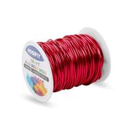 2mm Craft Wire, Red Aluminum Craft Wire, Jewelry Wire for DIY Sculptures, Modeling, Jewelry Making, Flower Crafting and Wire Weaving (Red, 30Meter)