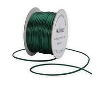 2mm Dark Green Satin Rattail Cord String for Jewelry Making Bracelet Necklaces Beading Thread Macrame Chinese Knot Craft -50Meters a roll