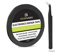 2mm Double-Sided Adhesive Sticker Tape - for Smartphone, Tablet, PC, Laptops, LCD, Digitizer, Small Electronic Repair - Includes 1x Pair of Tweezers, 1x Microfiber Cleaning Cloth